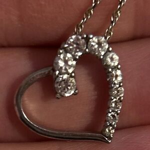 Elegant Sterling Silver Heart Necklace